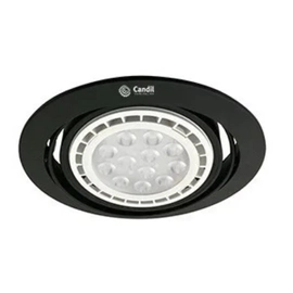 Emb Zac Ar111 Chapa Cardanico 170Mm 12W Negro Neutro