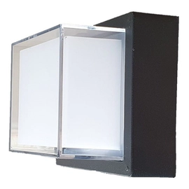 Aplique Kichi Led 5W Cuadrado Negro