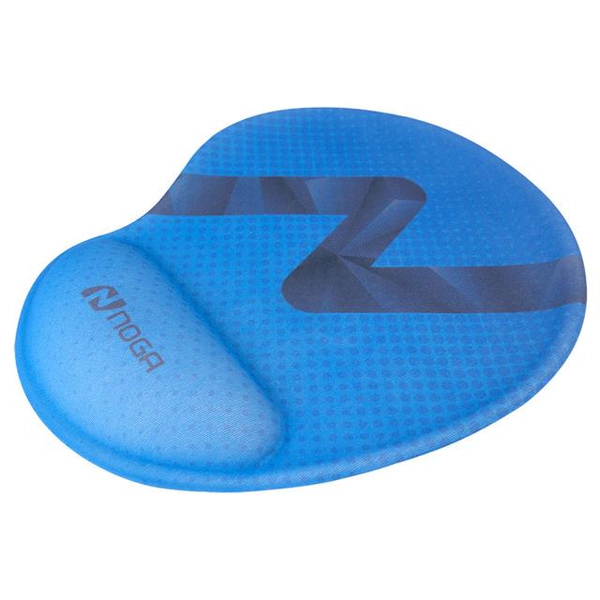 MOUSEPAD NOGA 3D GEL ERGONOMICO GAMER NEGRO Y CELESTE