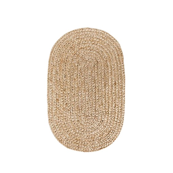 Alfombra De Yute Oval Natural 40 x 60 cm