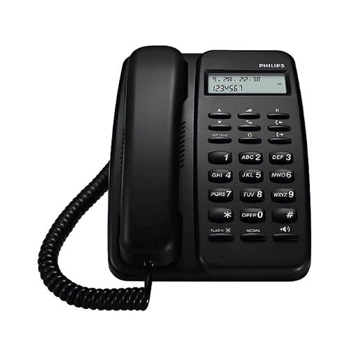 Telefono Fijo con Cable Philips CRD150B/77 Caller ID Pantalla Digital