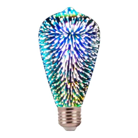Lámpara Led Pera Galaxy E27 4w Fantasía Decoración