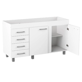 BAJOMESADA ORLANDI BL 611 PREMIUM - BLANCO 2 PUERTAS 4 CAJONES