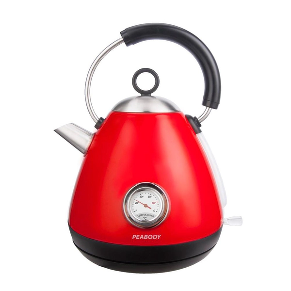 PAVA ELECTRICA PEABODY PE-KV8215 1.7L 2000W CON TERMOMETRO ROJA