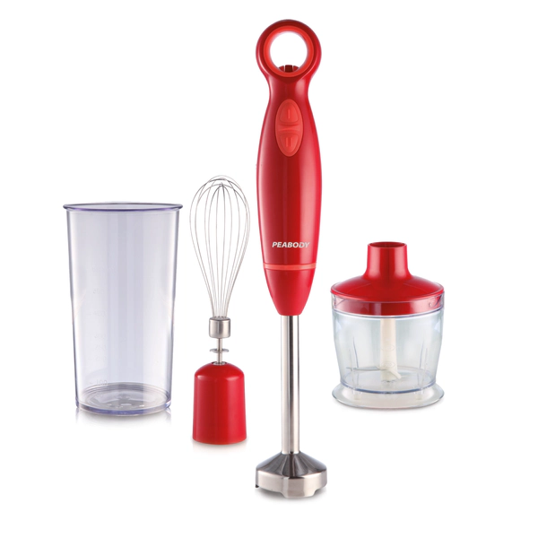 Licuadora de Mano Peabody PE-LMA323R con Accesorio Rojo