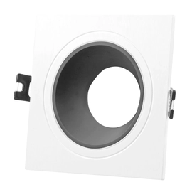 Spot Embutido Cuadrado Dicroica Ona1 Antidesl Gu10 113 X 113 X 34 Mm Blanco Neg