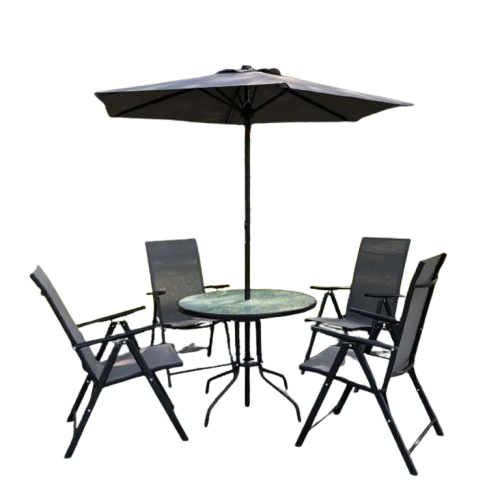 Set de 4 Sillones y Mesa Redonda Avelino FR-ITS011 Bérgamo