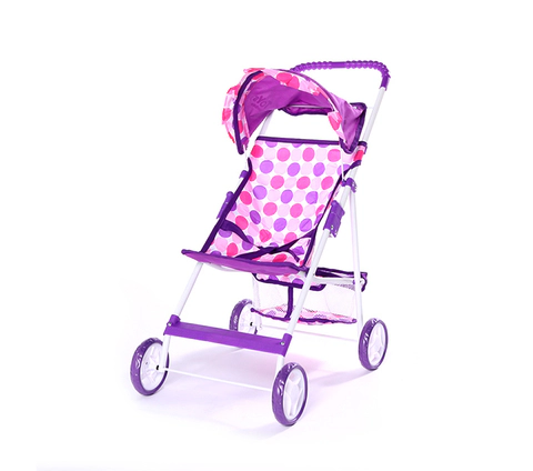 Cochecito Paraguitas De Muñeca Rainbow Plegable Violeta