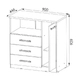 COMODA ORLANDI AB 294 PREMIUM - ABEDUL 3 CAJONES 1 PUERTA 1 ESTANTE
