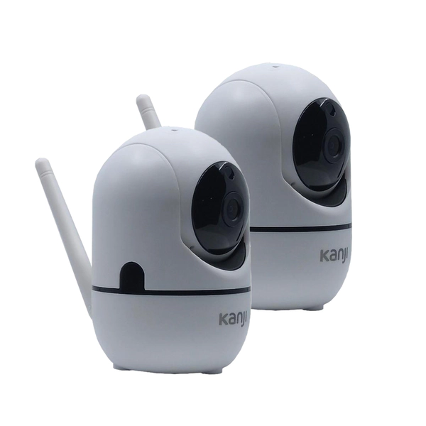 KIT X2 CAMARA IP WIRELESS KANJI KJ-CAMIPMX1 SONIDO BIDIRECCIONAL MICROSD HD IDS