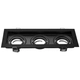 Spot Embutido Rectangular Dicroica Cardan 3 Luces 270X100 Negro