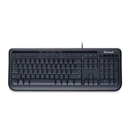 Teclado Microsoft 600 QWERTY color negro