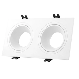 Spot Embutido Rectangular Dicroica Ona2 Antidesl Gu10 220 X 113 X 34 Mm Blanco