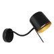 Aplique De Pared Tofy Regulable Gu10 Negro + Oro
