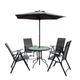 Set de 4 Sillones y Mesa Redonda Avelino FR-ITS011 Bérgamo