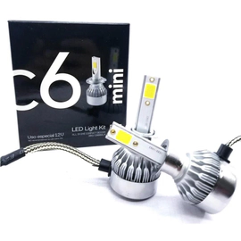 KIT LED LUXLED C6 MINI 9006 12V 36W 20000LM 6GEN CHIP COB CREE LED