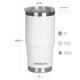 Vaso con Doble Pared Waterdog BORDA700WH 700 ml Blanco Acero