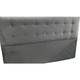 Respaldo Para Sommier King Size 200cm Pana Capitone Color Gris