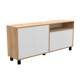 Vajillero Mosconi Doors 170 Melamina Nebraska Natural/Blanco