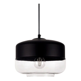 Colgante Dayan Vidrio 25 Cm E27 Negro
