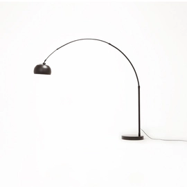 Lampara De Pie Rock L Base Marmol + Acero Inox Negro