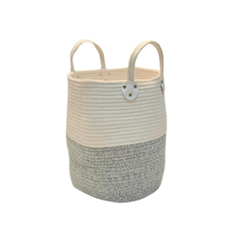 CESTO LANDON PURE REDONDO GRIS Y BLANCO