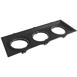 Embutido Rectangular Ar111 C Ardan 3 Luces 185X482 Negro
