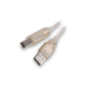 CABLE USB IMPRESORA 2.0 NOGA TRANSPARENTE BLINDADO 1.8M