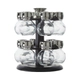 Set x12 Especieros Giratorios Vidrio Con Tapa Doble Apertura