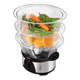 Vaporera Daewoo FS7116 3 Bandejas y Timer 60' Inox