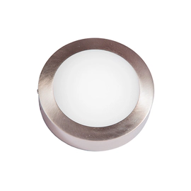 Aplique Plafon Techo Redondo Calido 18w Plata