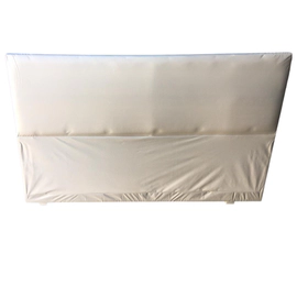 Respaldo Para Sommier King 2 Metros Tapizado Ecocuero Liso Tiza