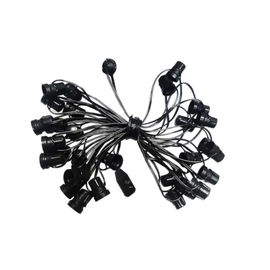 Guirnalda 15M Negro Con 30 Portalampara Eco Led 60W Frio