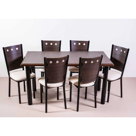 Combo Mesa de 1.50x0.80 mts y 6 Sillas Venecia Rina
