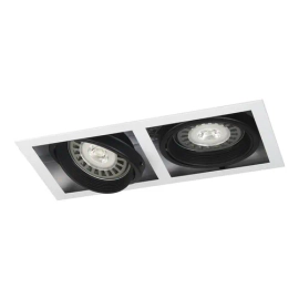 Embutido Box Cardanico Blanco 2 Luces Para Led Ar111 Gu10