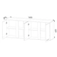 ALACENA ORLANDI BL 615 PREMIUM - BLANCO 4 PUERTAS 2 ESTANTES