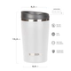 Vaso con Doble Pared Waterdog AMERICAN380WH 380 ml Blanco Acero