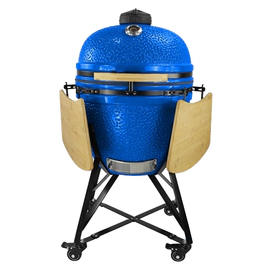 Kamado OMEGA XL 23" OX23A Azul Parrilla Ahumador Movil