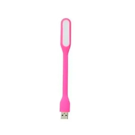 Linterna USB Portatil Para Notebook 1,2W Silicona Flexible Rosa