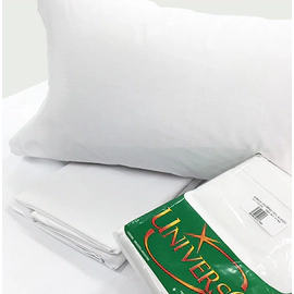 Sabana Ajustable Universo 1 plaza hotelera blanca.