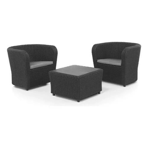 Set de Muebles Nova Berner 55476 2 Sillones 1 Mesa Grafito