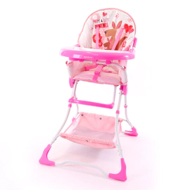Silla De Comer Para Bebe Plegable Con Sistema De Tijera Rosa