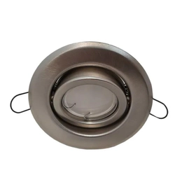 Pack X10 Spot Embutir Led Techo Redondo Calido 7W Plata