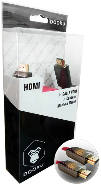 CABLE DOOKU DK-HF30 HDMI CONECTOR MACHO A MACHO PLANO GOLD 24K 3 MTS