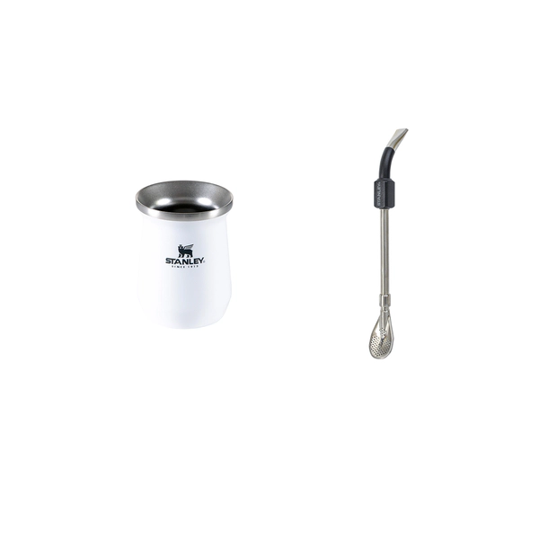 Combo Mate Clasico Stanley Polar 236ML + Bombilla Spoon Negro