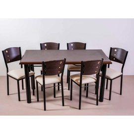 Combo Mesa de 1.50x0.80 mts y 6 Sillas Delta Rina