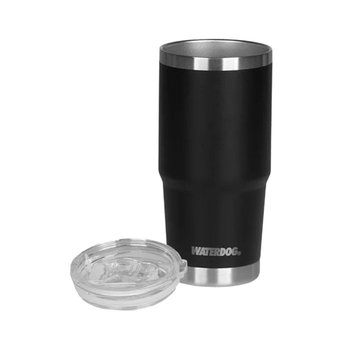 Vaso con Doble Pared Waterdog BORDA700BK 700 ml Negro Acero