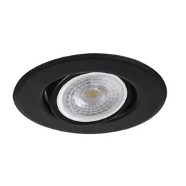 Spot Embutir Led Techo Redondo Calido 7w Negro