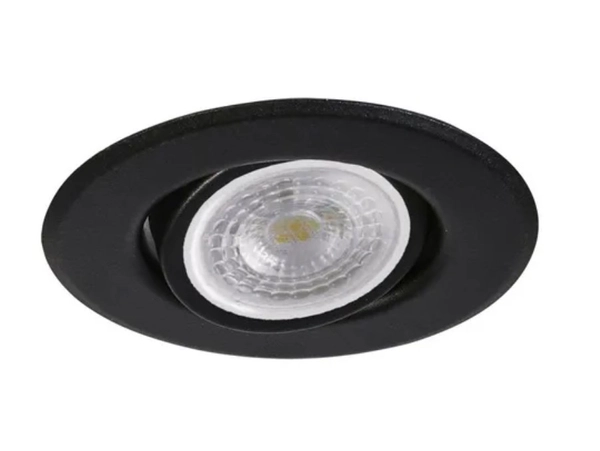 Pack X10 Spot Embutir Led Techo Redondo Neutro 7W Negro