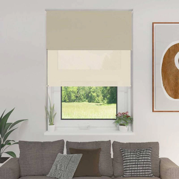 CORTINA ROLLER DOBLE BLACK OUT Y SCREEN - BEIGE 150X165